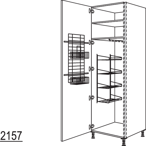 XL-Besen-/ Geräteschrank NHSBF60-2X