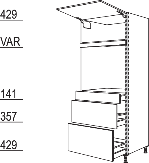 XL-Geräte-Umbau Backofen NGSDAOS2A76-2X