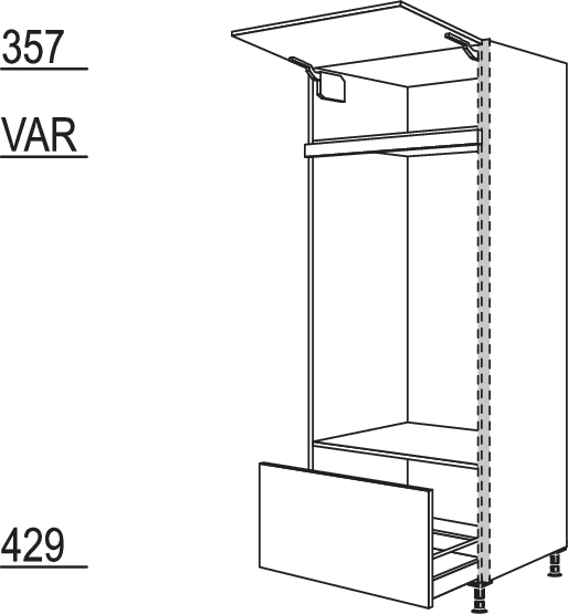 XL-Geräte-Umbau Doppel-Backofen NGSDAODA76-2X