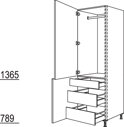 XL-Garderobenschrank NHSWGIA60-2X