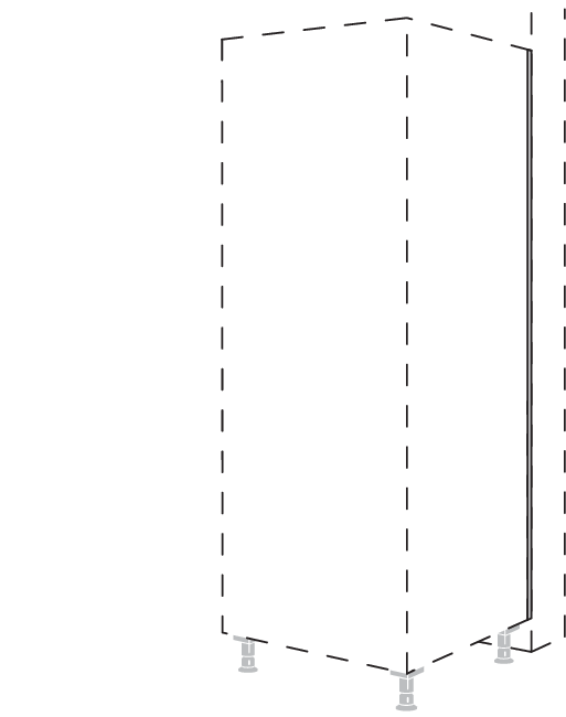 Abdeckprofil zum Tiefenausgleich an Highboards und Hochschränk NADP-216