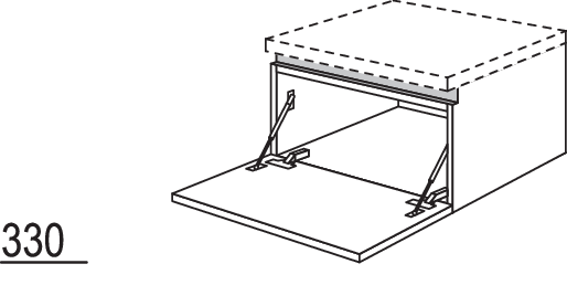 Unterschrank mit Barklappe NUKB45-36