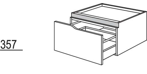 Abschluss-Auszugschrank Curve NUAAC45-36