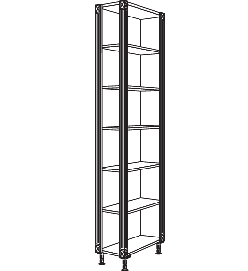 XL-Abschlussregal Landhaus HRA-PI-3X