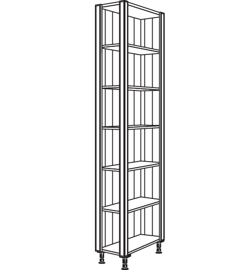 XL-Abschlussregal Landhaus HRA-PIH-3X