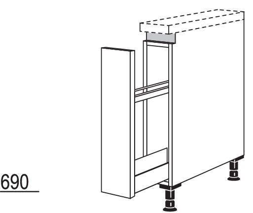 Auszugschrank NUABH15