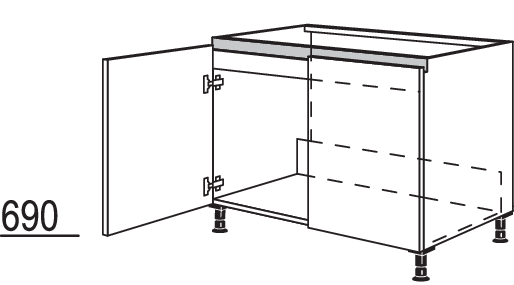 Spülenschrank NSPU100