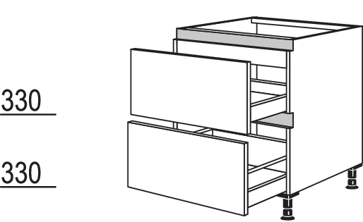 Spülen-Auszugschrank NSPUASA100
