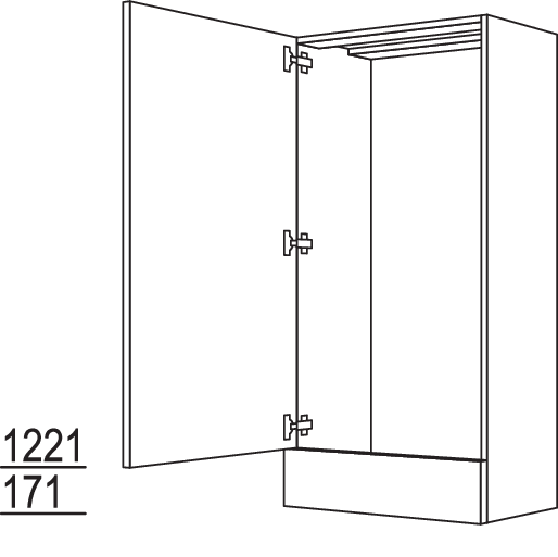 Aufsatzschrank für Wasserboiler AWB60-3