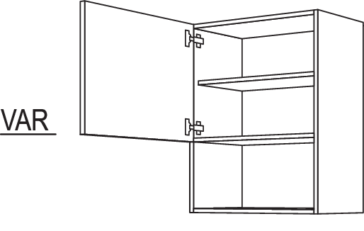 Wandschrank für Mikrowellengerät WM50-3