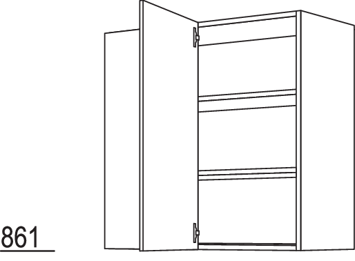 Wand-Eckschrank WE90-45-3