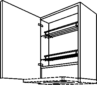Wandschrank für Flachschirm-Dunsthauben W2DAF60-1