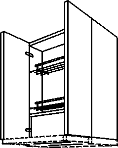 Wandschrank für Flachschirm-Dunsthauben W2DAF60-3