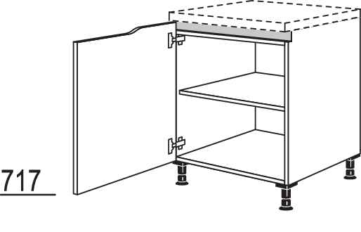 Abschluss-Unterschrank Curve NUAC45
