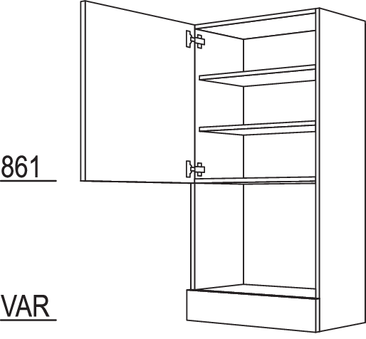 Aufsatzschrank für Mikrowellengeräte AM50-3