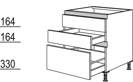 Spülen-Auszugschrank NSPUSA100