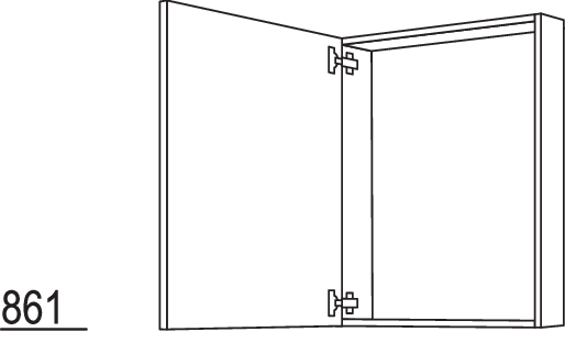Wandschrank-Rahmenteil WRT45-3