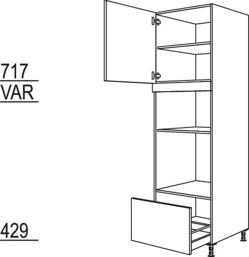 XL-Geräte-Umbau Backofen und Mikrowelle GMOA-3X