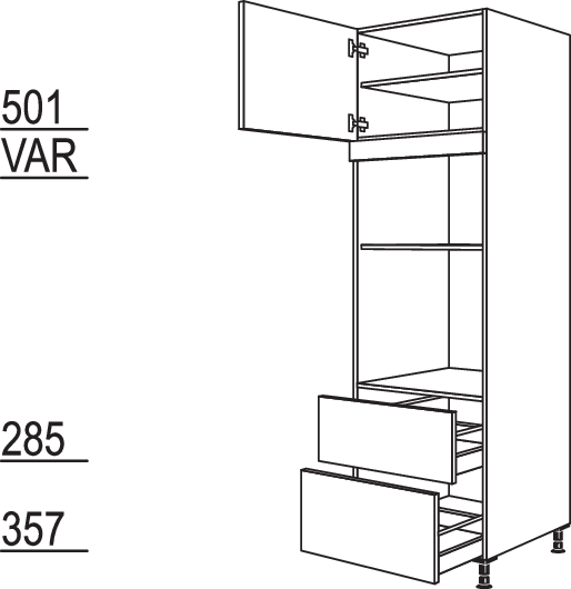 XL-Geräte-Umbau Backofen und Mikrowelle GMO2A-3X