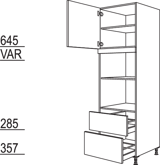 XL-Geräte-Umbau für Mikrowelle und Dampfgarer / Kompaktgerät GMDK2A-3X