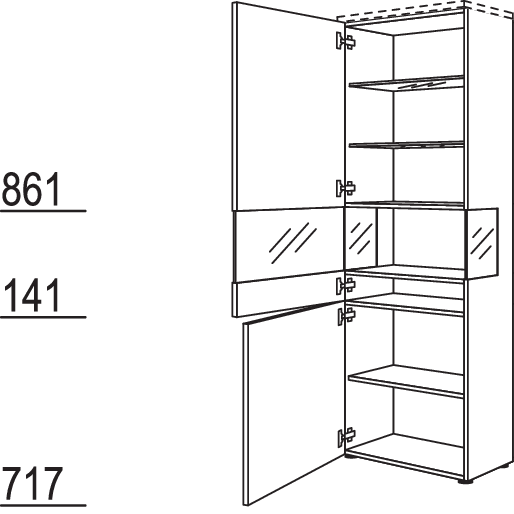 Solitärvitrine Boulevard VBS60-202