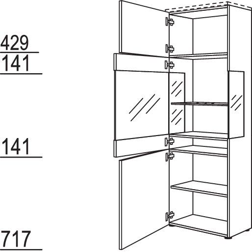 Solitärvitrine VSG45-202