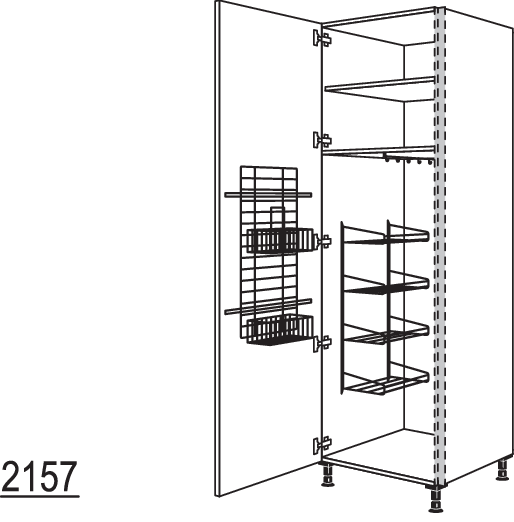 Besen-/ Geräteschrank NHSB40-3