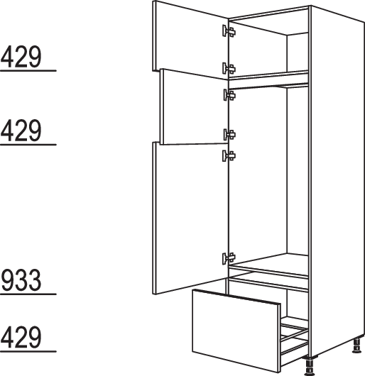 XL-Geräte-Umbau Kühl-Gefrierautomat GD123GA-3X