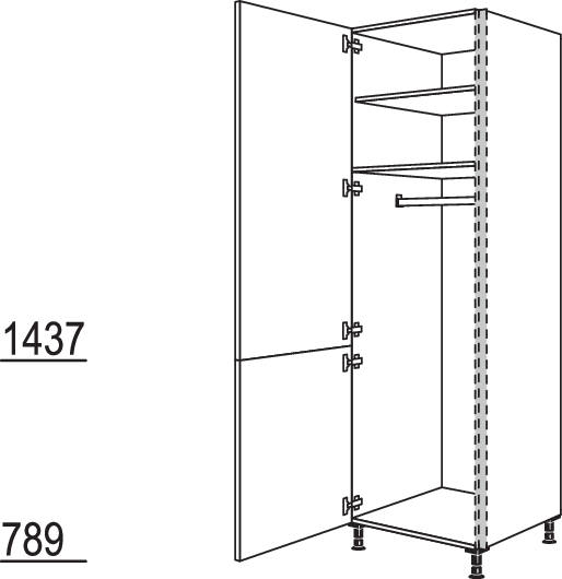 XL-Garderobenschrank NHSWG40-3X
