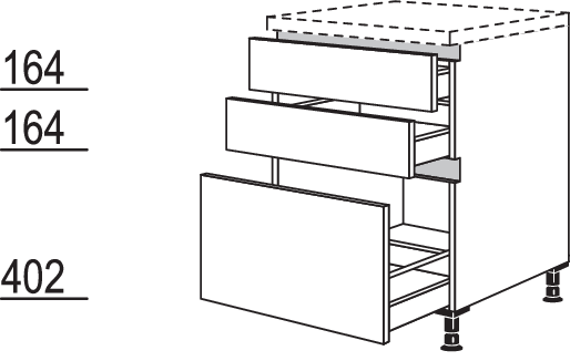 XL-Auszugschrank NU2SA100-X