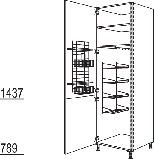 XL-Besen-/ Geräteschrank NHSB40-3X