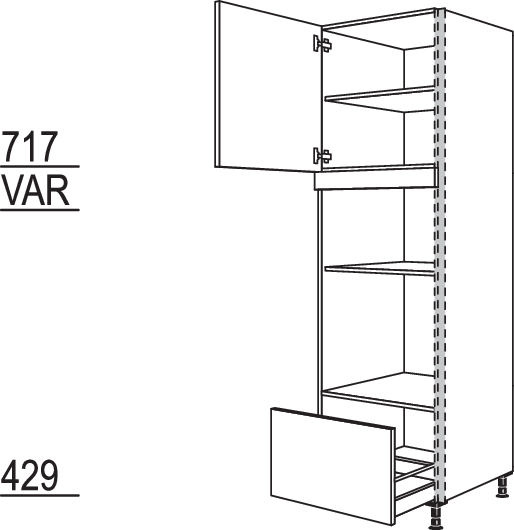 XL-Geräte-Umbau Backofen und Mikrowelle NGSMOA-3X