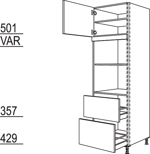 XL-Geräte-Umbau für Mikrowelle und Dampfgarer / Kompaktgerät NGSMDK2A-3X