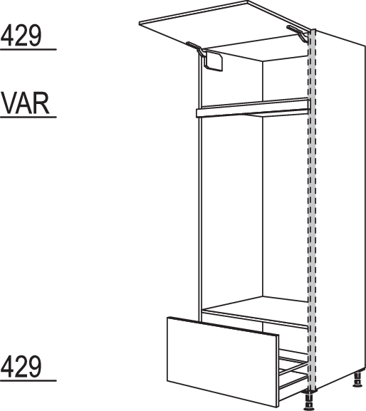 XL-Geräte-Umbau Doppel-Backofen NGSDAODA76-3X