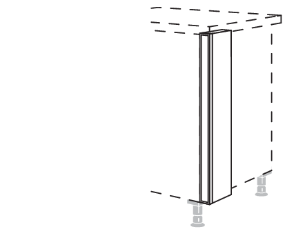 XL-Unterschrank-Pilaster als Zwischenlösung UPIHZ-X