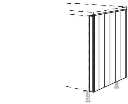 XL-Unterschrank-Pilaster für Raumplanung UPIHR117-X