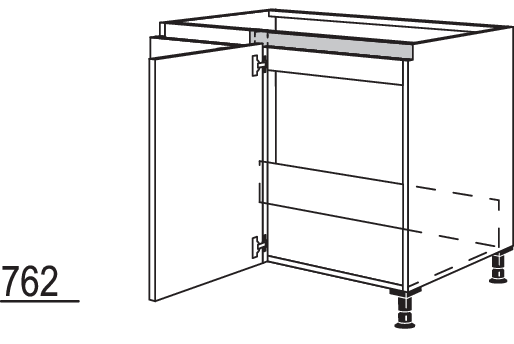 XL-Spülen-Eckschrank NSPUE100-50-X