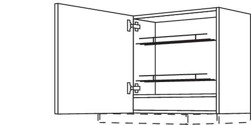 Wandschrank für Flachschirm-Dunsthauben WDAF60-58