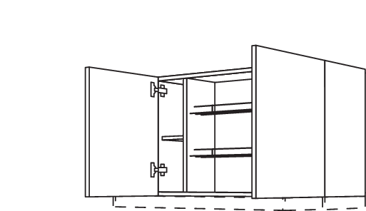 Wandschrank für Flachschirm-Dunsthauben WDAF90-58