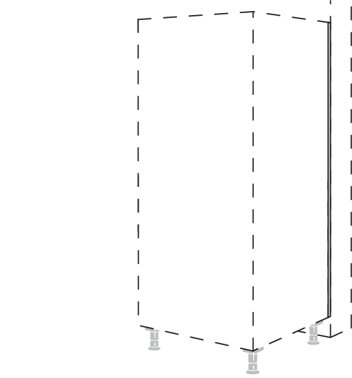 Abdeckprofil zum Tiefenausgleich an Highboards und Hochschränk NADP-151