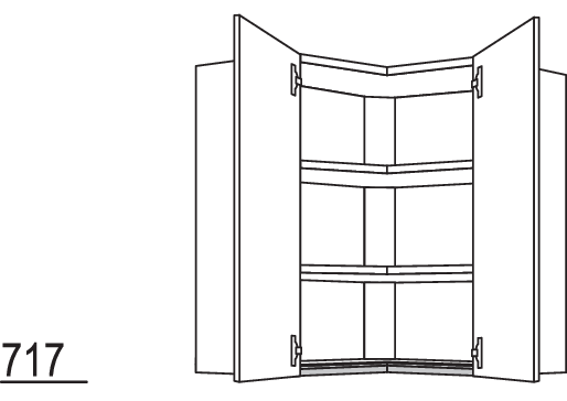 Wand-Eckschrank NWE65-1