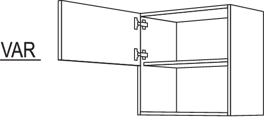 Wandschrank für Mikrowellengerät NWM50-1