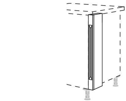 XL-Unterschrank-Pilaster als Zwischenlösung UPIZ-X