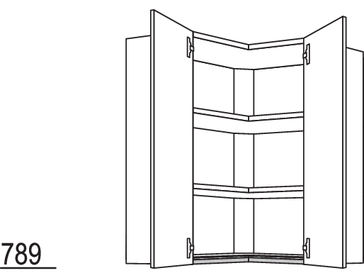 Wand-Eckschrank NWE65-2