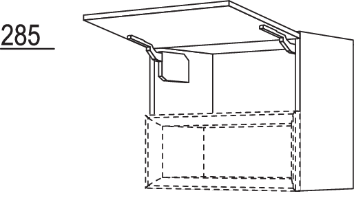 Wandschrank mit Klappe für Regaleinsatz Case WKC30-58