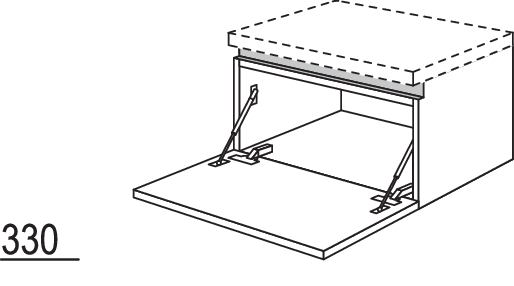 Unterschrank mit Barklappe NBUKB45-36