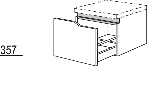 Abschluss-Auszugschrank Curve NBUAAC45-36