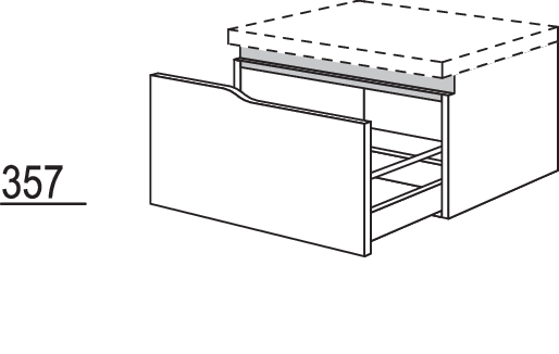 Abschluss-Auszugschrank Curve NBUAAC60-36
