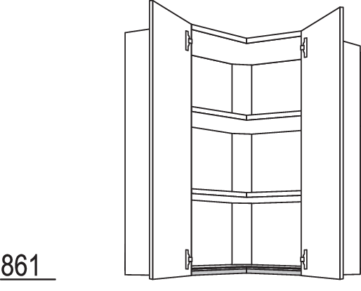 Wand-Eckschrank NWE65-3