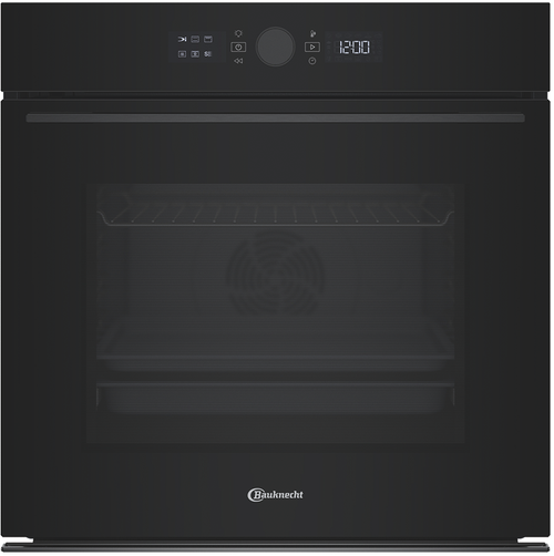 BAUKNECHT Einbaubackofen BBI5S8PM1SK mit Pyrolyse Schwarz BBI5S8PM1SK